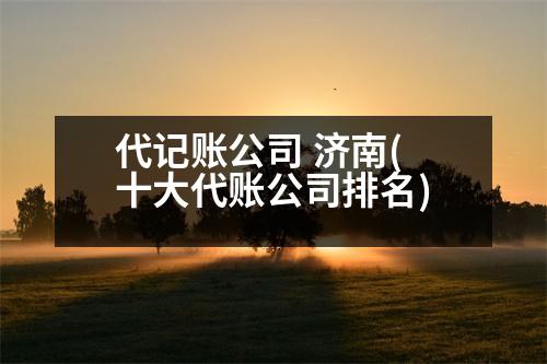 代記賬公司 濟(jì)南(十大代賬公司排名)