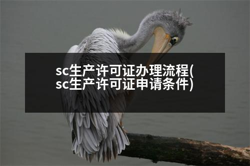 sc生產(chǎn)許可證辦理流程(sc生產(chǎn)許可證申請(qǐng)條件)