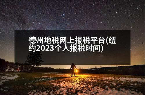 德州地稅網(wǎng)上報(bào)稅平臺(紐約2023個(gè)人報(bào)稅時(shí)間)