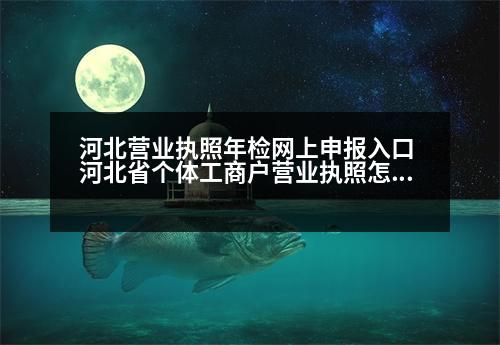 河北營(yíng)業(yè)執(zhí)照年檢網(wǎng)上申報(bào)入口 河北省個(gè)體工商戶營(yíng)業(yè)執(zhí)照怎么網(wǎng)上年審