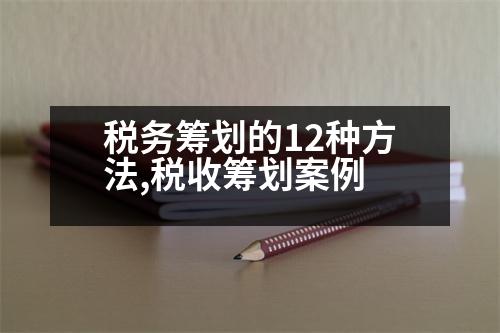 稅務(wù)籌劃的12種方法,稅收籌劃案例