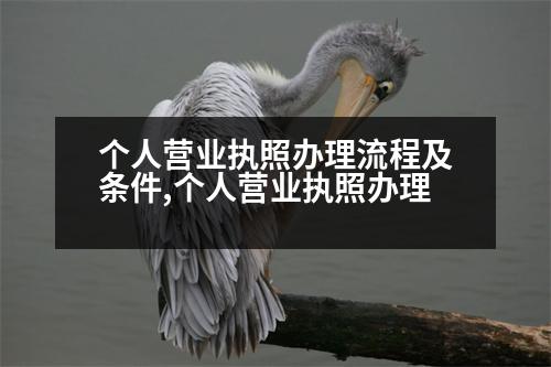 個(gè)人營(yíng)業(yè)執(zhí)照辦理流程及條件,個(gè)人營(yíng)業(yè)執(zhí)照辦理