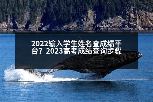 2022輸入學(xué)生姓名查成績(jī)平臺(tái)？2023高考成績(jī)查詢步驟