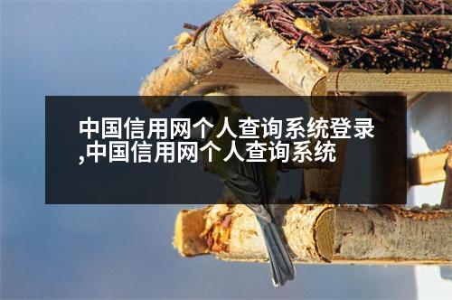 中國信用網(wǎng)個(gè)人查詢系統(tǒng)登錄,中國信用網(wǎng)個(gè)人查詢系統(tǒng)