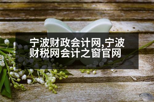 寧波財政會計網(wǎng),寧波財稅網(wǎng)會計之窗官網(wǎng)