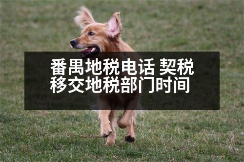 番禺地稅電話(huà) 契稅移交地稅部門(mén)時(shí)間