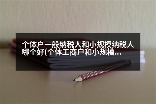 個體戶一般納稅人和小規(guī)模納稅人哪個好(個體工商戶和小規(guī)模開票的區(qū)別)