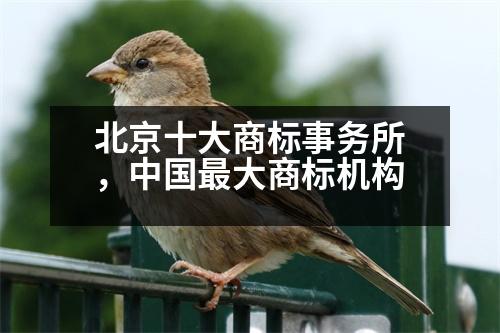 北京十大商標(biāo)事務(wù)所，中國最大商標(biāo)機(jī)構(gòu)