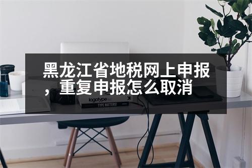 黑龍江省地稅網(wǎng)上申報，重復(fù)申報怎么取消