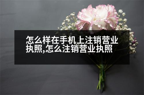 怎么樣在手機上注銷營業(yè)執(zhí)照,怎么注銷營業(yè)執(zhí)照