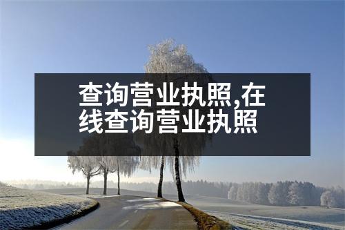 查詢營業(yè)執(zhí)照,在線查詢營業(yè)執(zhí)照