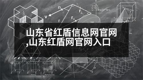 山東省紅盾信息網(wǎng)官網(wǎng),山東紅盾網(wǎng)官網(wǎng)入口