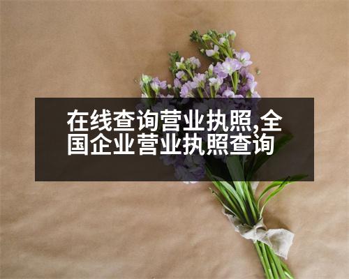 在線查詢營(yíng)業(yè)執(zhí)照,全國(guó)企業(yè)營(yíng)業(yè)執(zhí)照查詢