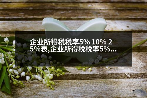 企業(yè)所得稅稅率5% 10% 25%表,企業(yè)所得稅稅率5% 10% 25%