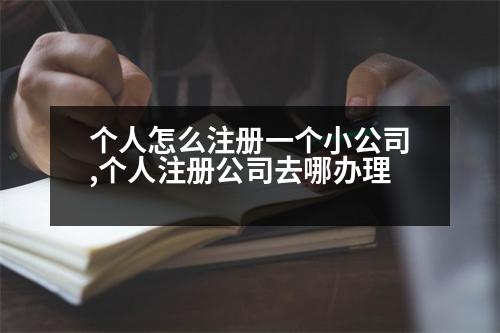 個人怎么注冊一個小公司,個人注冊公司去哪辦理