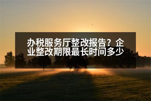 辦稅服務(wù)廳整改報(bào)告？企業(yè)整改期限最長(zhǎng)時(shí)間多少