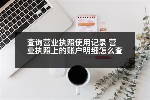 查詢營業(yè)執(zhí)照使用記錄 營業(yè)執(zhí)照上的賬戶明細(xì)怎么查