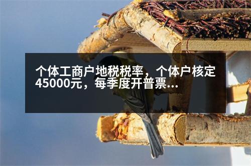 個(gè)體工商戶地稅稅率，個(gè)體戶核定45000元，每季度開普票2萬，需要交個(gè)稅多少