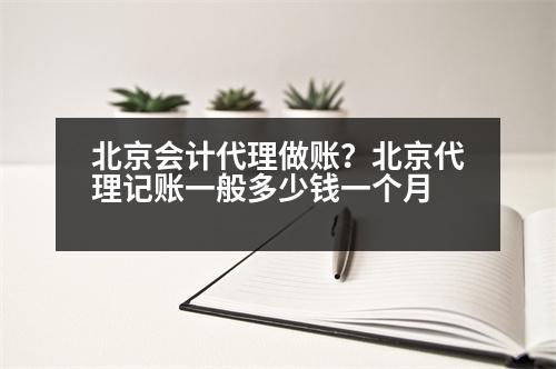 北京會計代理做賬？北京代理記賬一般多少錢一個月